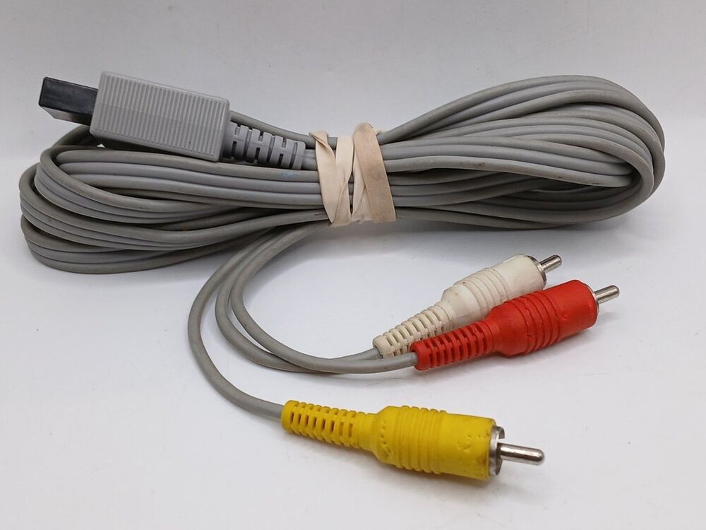 Nintendo Wii Original OEM RVL-009 AV Cable Cords Composite Audio Video